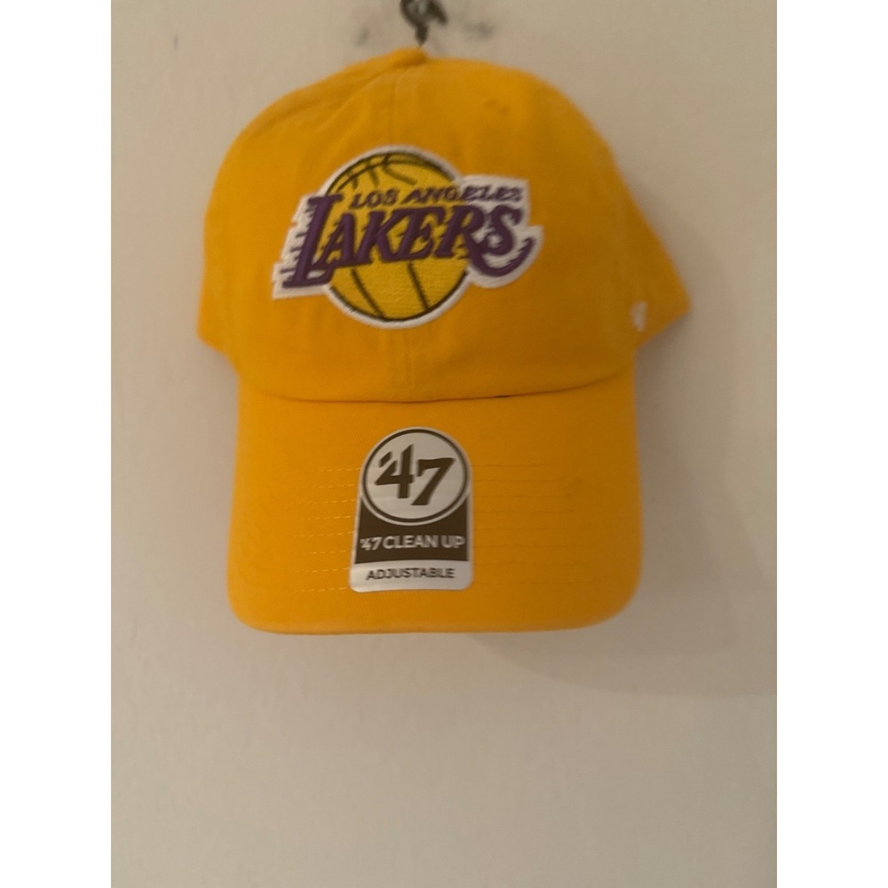 Los Angeles Lakers '47 Brand Clean Up Hat OSFM Adjustable Strap Hat- Gold- NWT